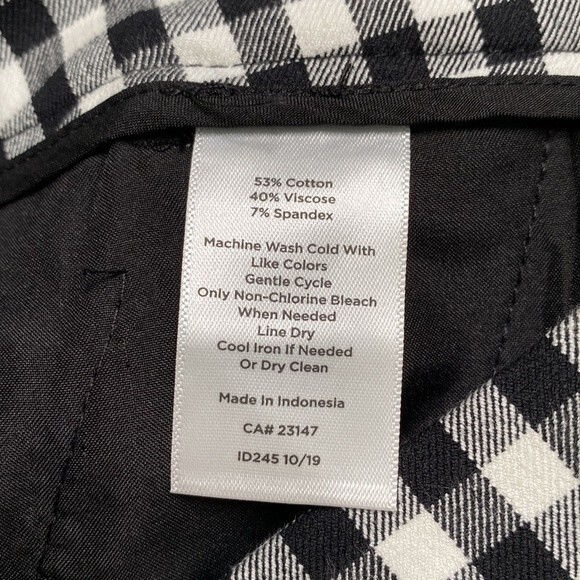 Talbots Hampshire Gingham Ankle Pants Straight Leg Stretch High Waist Soft - Picture 9 of 16